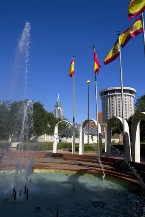 Framed Print : The Spanish Plaza is a downtown park that honors the Spanish occupationin of Mobile, Alabama, USA Framed Print : The Spanish Plaza is a downtown park that honors the Spanish occupationin of Mobile, Alabama, USA