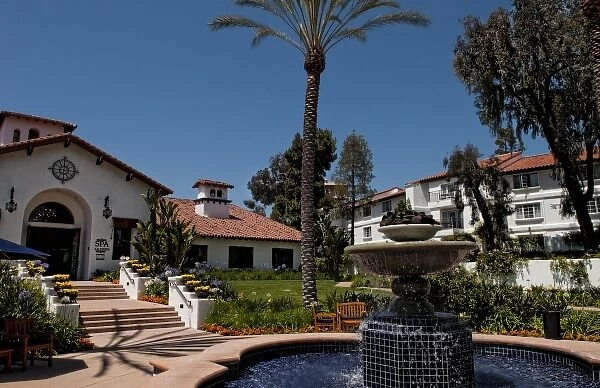 Spanish villa architecture of La Costa Spa & Golf Resort in Carlsbad, California