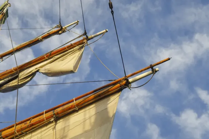 Framed Print : Spars and sails of Hawaiian Chieftain, a Square Topsail Ketch Framed Print : Spars and sails of Hawaiian Chieftain, a Square Topsail Ketch