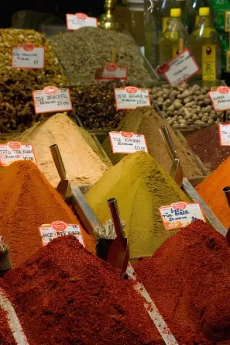 Framed Print : Spices in the Spice Market, Istanbul Turkey