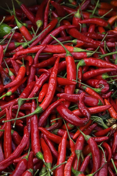 Spicy Hot Red Cayenne Chili Peppers