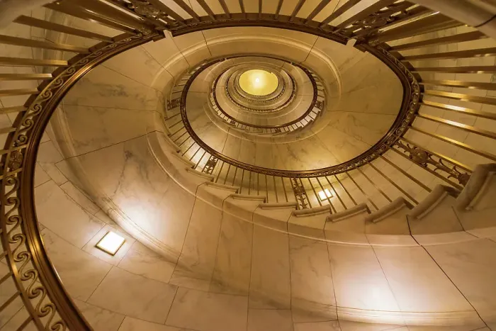 Framed Print : Spiral staircase in the Supreme Court Building, Washington, D.C, USA Framed Print : Spiral staircase in the Supreme Court Building, Washington, D.C, USA