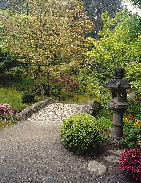Spring colors in the Japanese Garden, Seattle, Washington