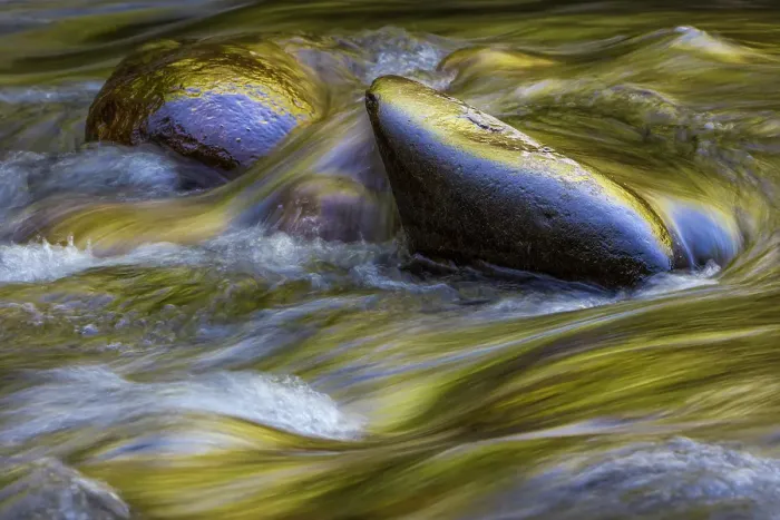Framed Print : Spring foliage colors and sky reflecting on ripples on small stream, Great Smoky Mountains National Park, Tennessee Framed Print : Spring foliage colors and sky reflecting on ripples on small stream, Great Smoky Mountains National Park, Tennessee