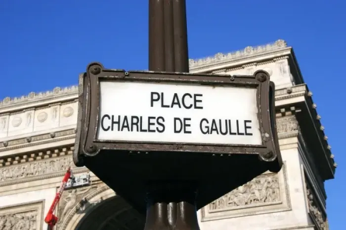 Framed Print : Square Place Charles De Gaulle. Paris, France