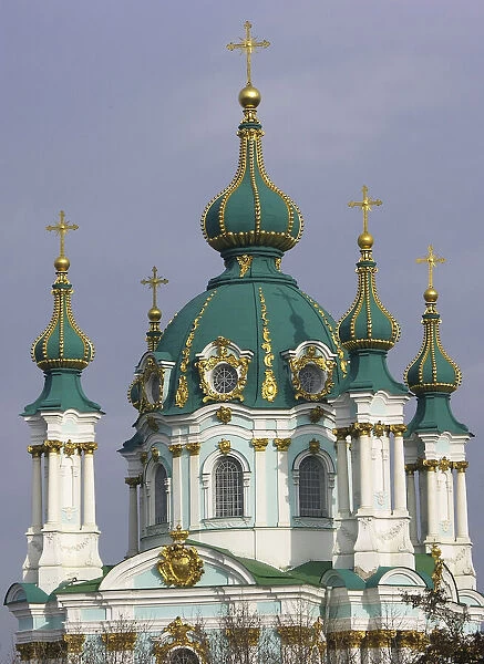 St. Andrews Church, Kiev, Ukraine from the Park