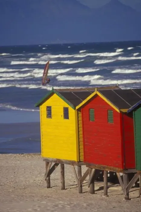 Framed Print : St. James Bay Bathing Boxes, near Capetown, South Africa Framed Print : St. James Bay Bathing Boxes, near Capetown, South Africa