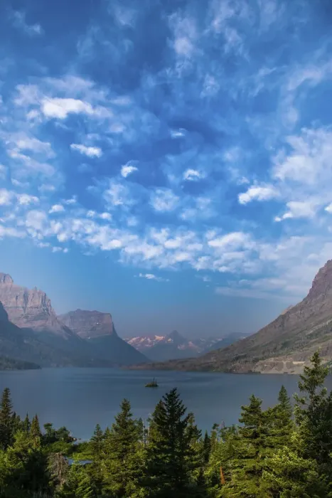 Framed Print : St. Mary Lake from Wild Goose Island Lookout, Glacier National Park, Montana, USA
