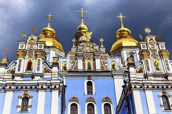 St. Michaels Golden-Domed Monastery, Kiev, Ukraine. Saint Michaels is a functioning Greek Orthodox Monastery in Kiev. The monastery was created in the 1100s but was destroyed by the Soviet Union in the 1930 s