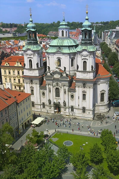 St Nicholas Church in old town square, Prague, Czech Republic