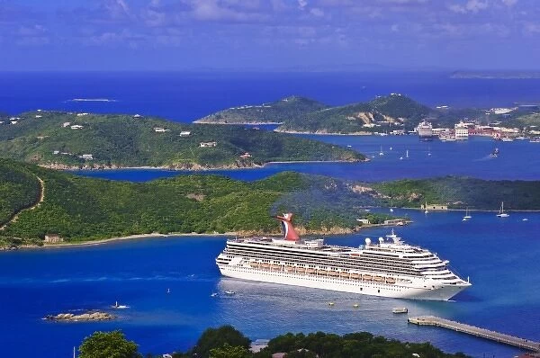 St. Thomas, US Virgin Islands. Aerial view of St. Thomas, US Virgin Islands