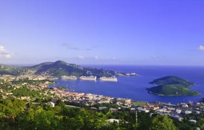 Framed Print : St. Thomas, US Virgin Islands. Charlotte Amalie