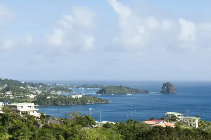 Framed Print : St. Vincent & The Grenadines. Coastline around Young Island Framed Print : St. Vincent & The Grenadines. Coastline around Young Island