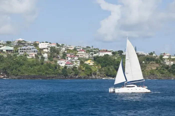 Framed Print : St. Vincent & The Grenadines. Kingstown Harbour. Sailboat Framed Print : St. Vincent & The Grenadines. Kingstown Harbour. Sailboat