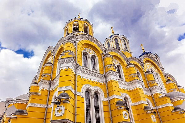 St. Volodymyrs Cathedral, Kiev, Ukraine. Saint Volodymyrs was built between 1882 and 1896. It is the mother church of the Ukrainian Orthodox church