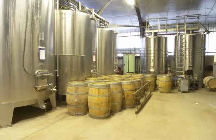 Framed Print : stainless steel fermentation tanks and barriques Chateau Belingard Bergerac Dordogne Framed Print : stainless steel fermentation tanks and barriques Chateau Belingard Bergerac Dordogne