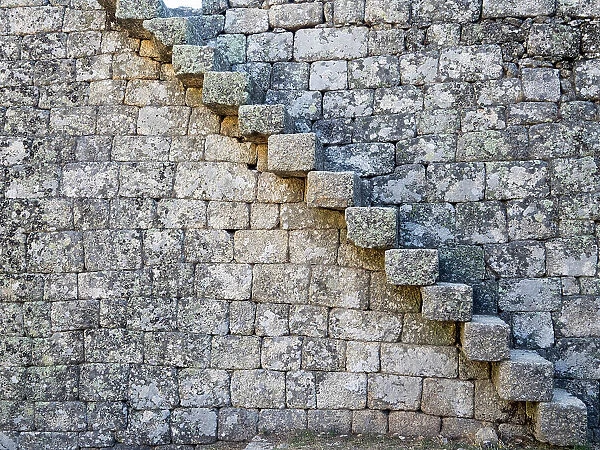Stairs leading up to the Monsanto Castle (Castelo de Monsanto) in the historic village of Monsanto