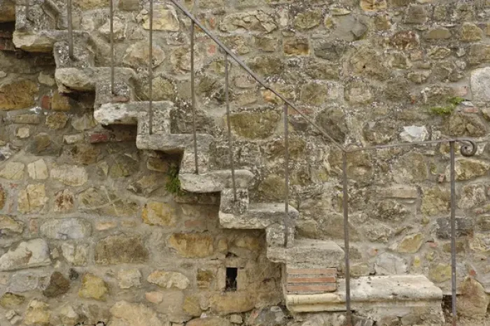 Framed Print : Stairs and stone wall, Castle Banfi in the heart of Tuscany, Montalcino, Italy Framed Print : Stairs and stone wall, Castle Banfi in the heart of Tuscany, Montalcino, Italy