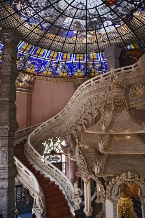 Framed Print : The Stairway to Heaven, Erawan Museum in Samut Prakan, southeast of Bangkok, Thailand
