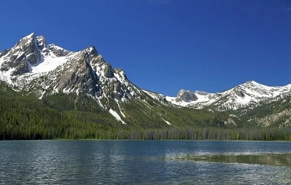 Stanley Lake and McGown Peak located in the Sawtooth National Recreation Area, Custer County