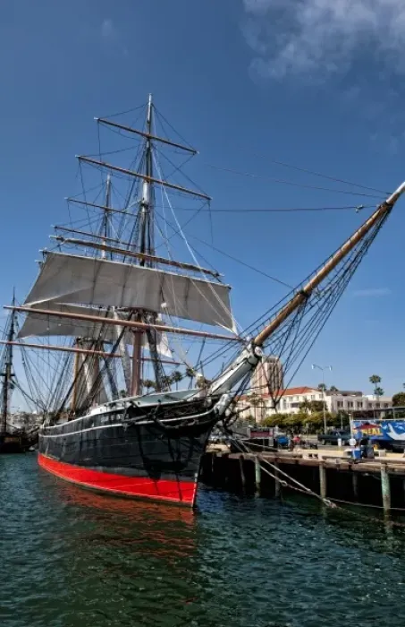 Framed Print : Star of India historic ship at dock in San Diego Bay, California