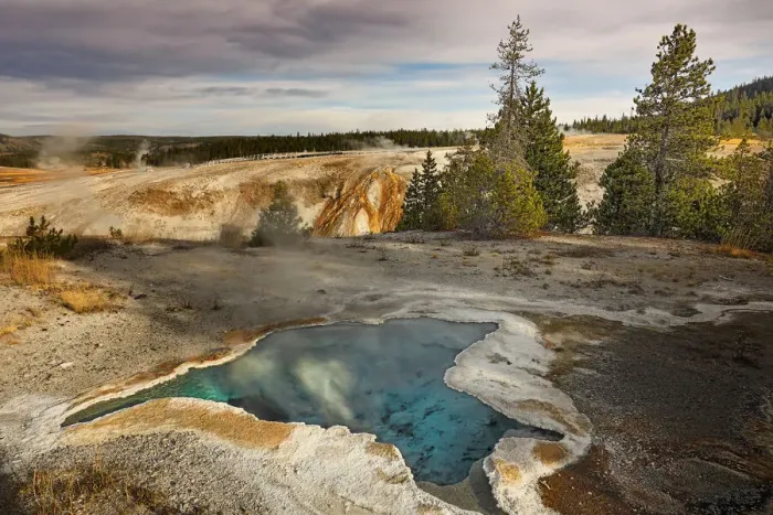 Framed Print : Star Spring at sunrise, Upper Geyser Basin, Yellowstone National Park, Montana, USA Framed Print : Star Spring at sunrise, Upper Geyser Basin, Yellowstone National Park, Montana, USA