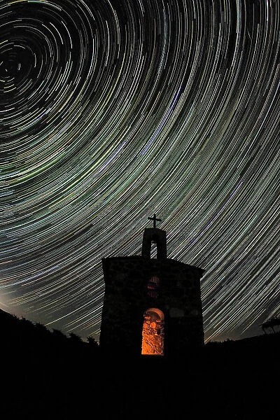 Star trail over the stone chapel at Red Willow Vineyard. (PR)