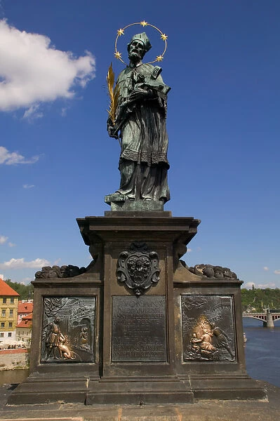 statue on Charles bridge, Czech Republic, prague