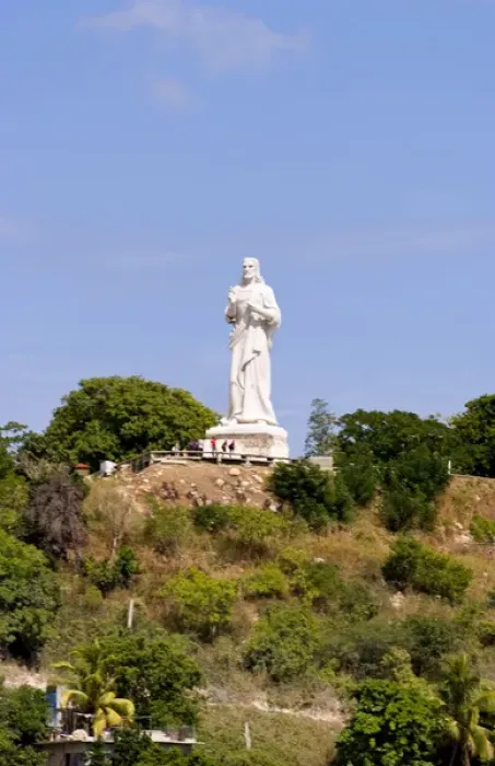 Framed Print : Statue of Christ statue overlooking ther city of Havana Cuba Framed Print : Statue of Christ statue overlooking ther city of Havana Cuba