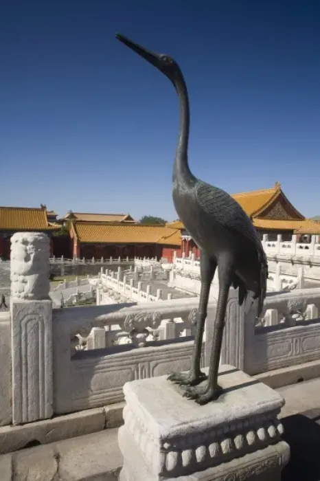 Framed Print : Statue of the Crane, a Chinese longevity symbol inside the Forbidden City, Beijing Framed Print : Statue of the Crane, a Chinese longevity symbol inside the Forbidden City, Beijing