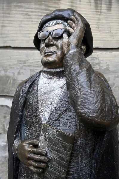 The statue of Evert Taube the Swedish composer and singer in Gamla Stan. Stockholm