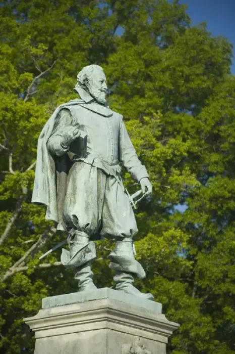 Framed Print : Statue of Governor John Smith, Jamestown Settlement, Jamestown, Virginia, United States