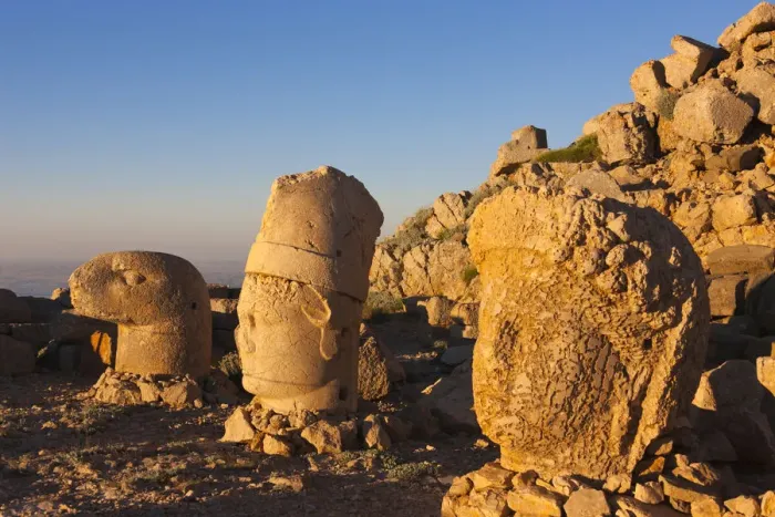 Framed Print : Statue of head at sunrise on the eastside of the mountain, Mt. Nemrut, Turkey Framed Print : Statue of head at sunrise on the eastside of the mountain, Mt. Nemrut, Turkey