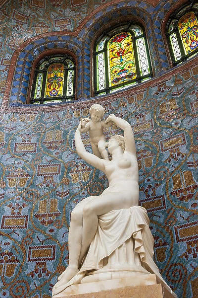 Statue inside The Gellert Hotel and Baths, known as the finest of Budapest bath houses