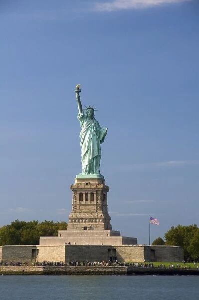 Statue of Liberty on Liberty Island in New York City, New York, USA