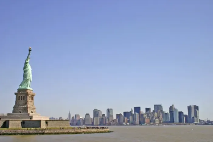 Framed Print : Statue of Liberty and Manhattan skyline 2005 Framed Print : Statue of Liberty and Manhattan skyline 2005