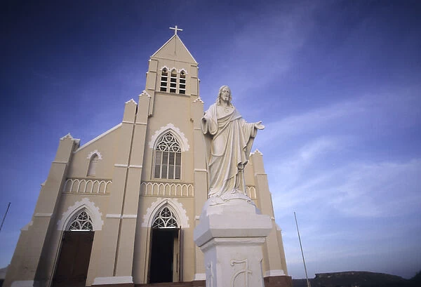01. Statue Outside of Church in Curacao