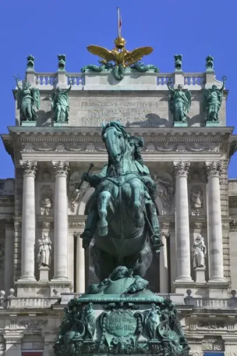 Framed Print : A statue outside the Hofburg Complex (Imperial Palace) depicts Prince Eugene of Savoy