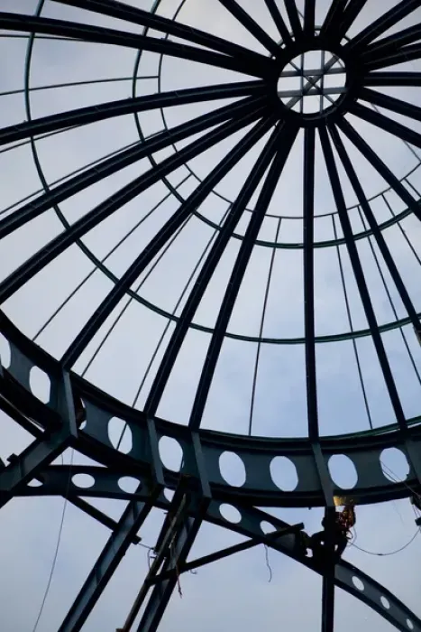 Framed Print : Steel structure of gazebo in construction, Cuenca, Ecuador, South America Framed Print : Steel structure of gazebo in construction, Cuenca, Ecuador, South America