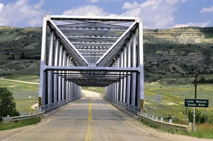 Framed Print : Steel truss brige over the Little Missouri River, North Dakota Framed Print : Steel truss brige over the Little Missouri River, North Dakota