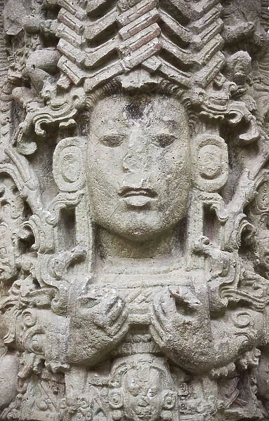 Stele A in Copan Ruins, Maya Site of Copan, UNESCO World Heritage site, Honduras