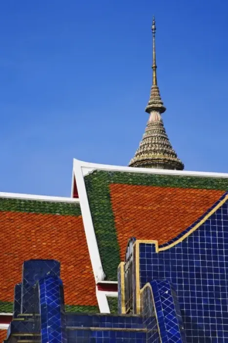 Framed Print : Steps leading up the Phra Si Sanphet Chedi, Bangkok, Thailand