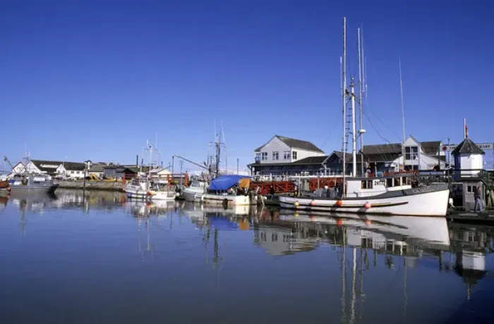 Framed Print : Steveston Docks, Richmond, Bristish Columbia, Canada