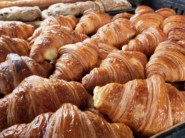 Framed Print : Still-life of fresh croissants