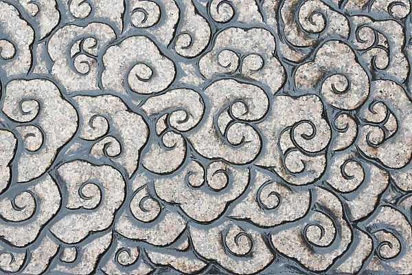Stone carving of cloud pattern, Shanghai, China