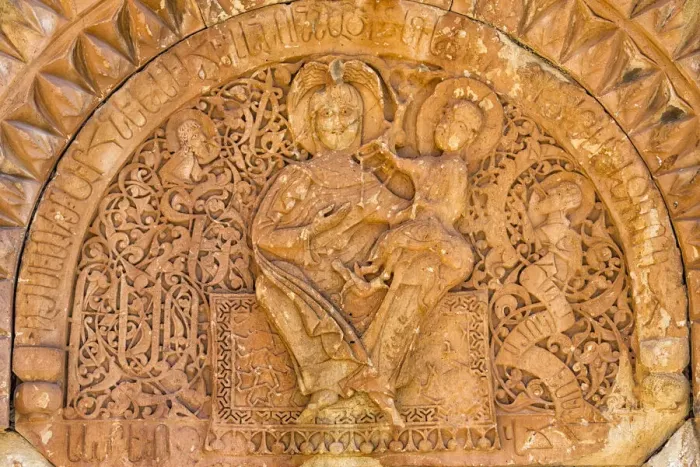 Framed Print : Stone carving at Noravank Monastery, Vayots Dzor Province, Armenia Framed Print : Stone carving at Noravank Monastery, Vayots Dzor Province, Armenia