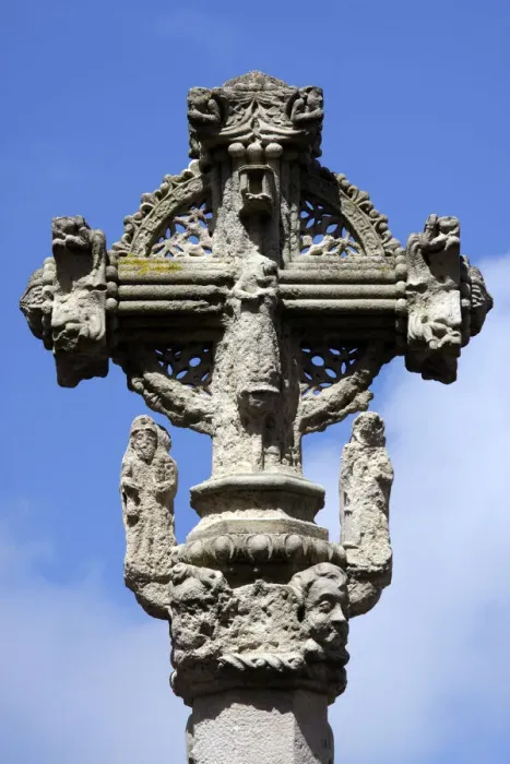 Framed Print : Stone cross, Le Treport, Normandy, France