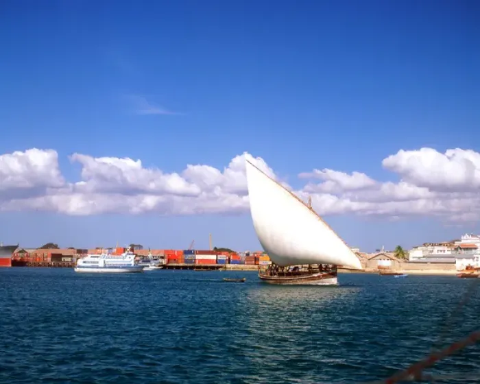 Framed Print : Stone Town Harbor and Dhow Tanzina Framed Print : Stone Town Harbor and Dhow Tanzina