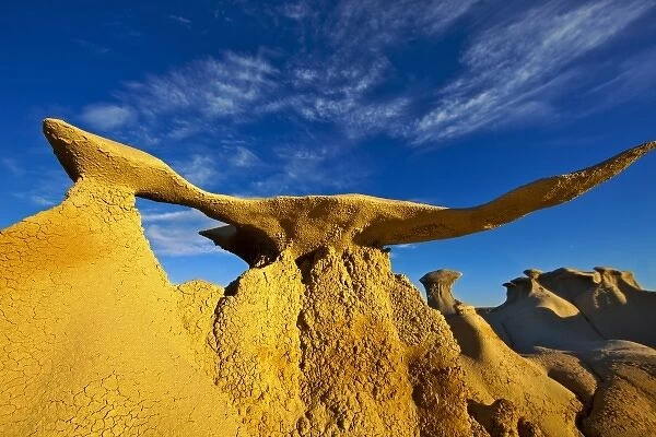 The Stone Wings badlands formations in the Bisti Wilderness in San Juan County, New Mexico