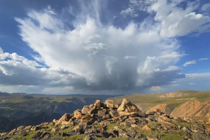 Framed Print : Storm over Beartooth Mountains, Montana Framed Print : Storm over Beartooth Mountains, Montana